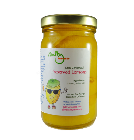 Lacto-fermented Preserved lemons - 8 oz
