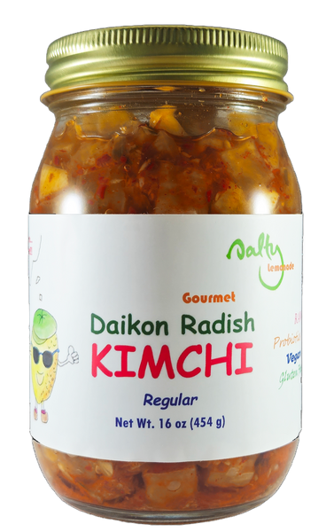 Daikon Radish Kimchi - 16oz - Raw, Vegan, Gluten Free, Probiotics